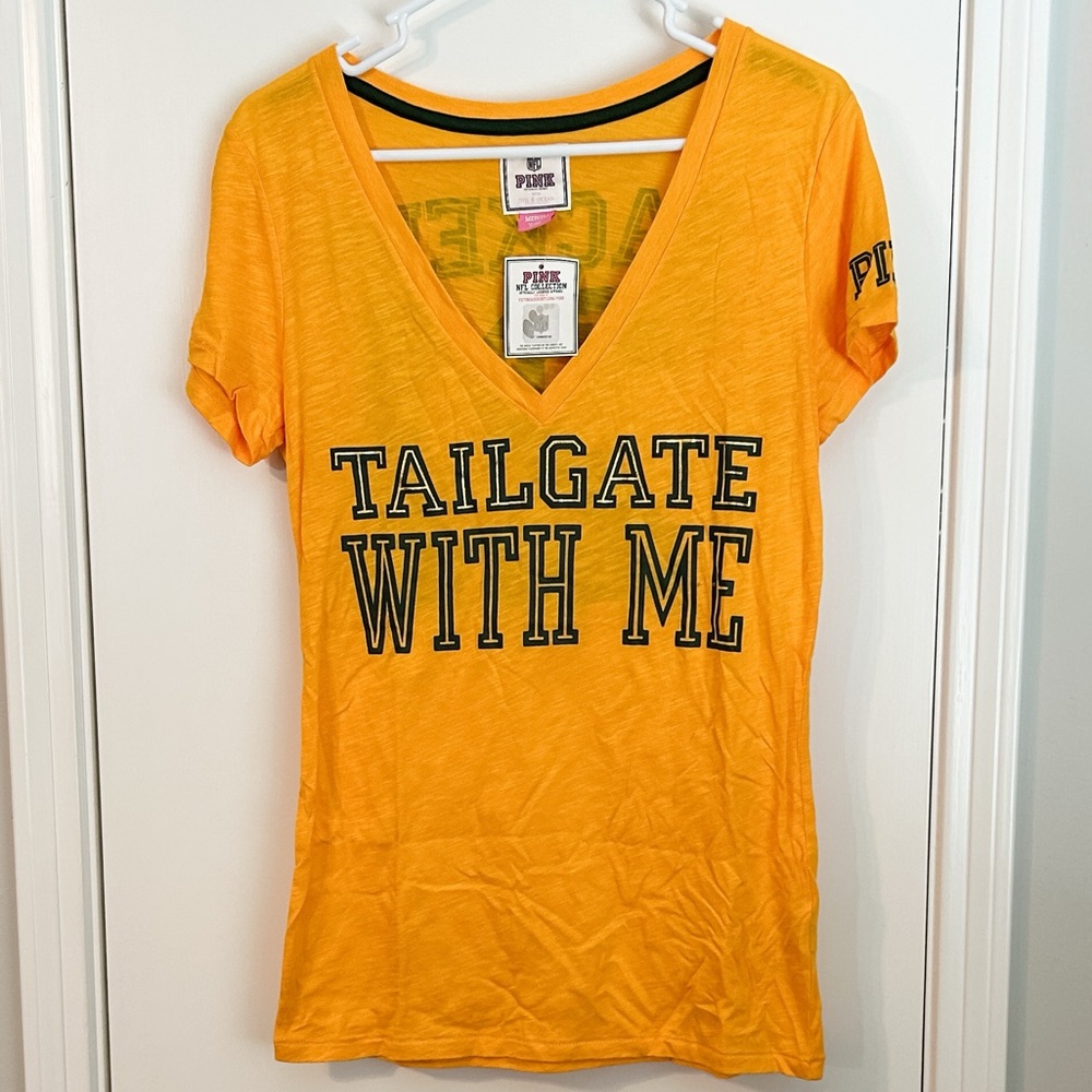 PINK Victoria's Secret Yellow Packers NFL Tee NWT